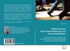 Capa do livro de Bedeutung der Sprachspezialisierung von Jung-Akademikern 