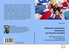Capa do livro de Phonemic Awareness Instruction for Pre-First Graders 
