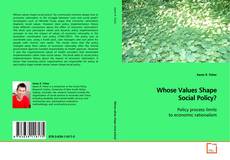Buchcover von Whose Values Shape Social Policy?