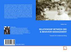 Couverture de RELATIONSHIP BETWEEN EBD