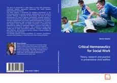 Portada del libro de Critical Hermeneutics for Social Work