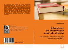 Buchcover von Kollokationen der deutschen und ungarischen Sprache