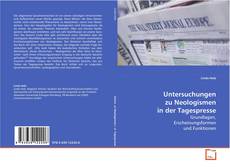 Capa do livro de Untersuchungen zu Neologismen in der Tagespresse 