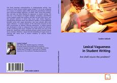 Capa do livro de Lexical Vagueness in Student Writing 