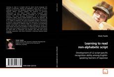 Buchcover von Learning to read non-alphabetic script