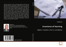 Capa do livro de Invariance of learning 