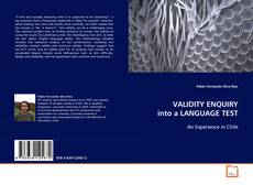 Copertina di VALIDITY ENQUIRY
into a
LANGUAGE TEST
