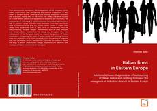 Buchcover von Italian firms in Eastern Europe