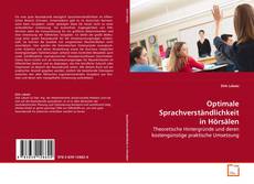 Capa do livro de Optimale Sprachverständlichkeit in Hörsälen 
