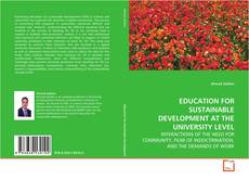 Couverture de EDUCATION FOR SUSTAINABLE DEVELOPMENT AT THE
UNIVERSITY LEVEL