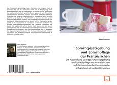 Buchcover von Sprachgesetzgebung und Sprachpflege des Französischen