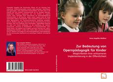 Capa do livro de Zur Bedeutung von Opernpädagogik für Kinder 