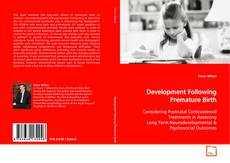 Capa do livro de Development Following Premature Birth 