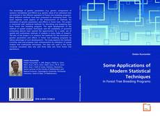 Buchcover von Some Applications of Modern Statistical Techniques