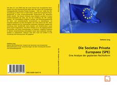 Couverture de Die Societas Privata Europaea (SPE)