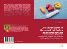 Couverture de Lernschwierigkeiten in Mathematik bei Kindern italienischer Herkunft