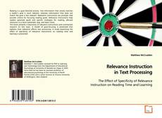 Capa do livro de Relevance Instruction in Text Processing 