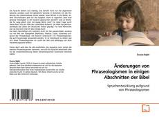 Buchcover von Änderungen von Phraseologismen in einigen Abschnitten
der Bibel