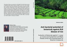 Buchcover von Anti bacterial potential of botanicals against
BLB disease of rice