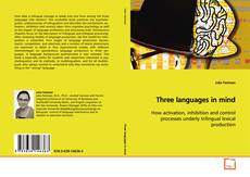 Copertina di Three languages in mind