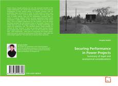 Capa do livro de Securing Performance in Power Projects 