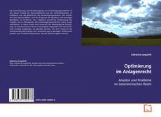 Copertina di Optimierung im Anlagenrecht