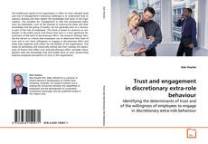 Buchcover von Trust and engagement in discretionary extra-role
behaviour