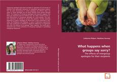 Portada del libro de What happens when groups say sorry?