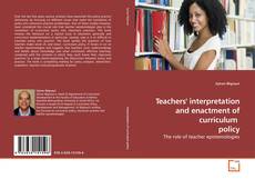 Borítókép a  Teachers' interpretation and enactment of curriculum  policy - hoz