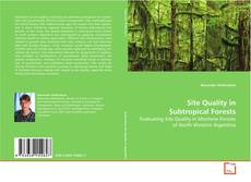 Copertina di Site Quality in Subtropical Forests