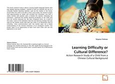 Capa do livro de Learning Difficulty or Cultural Difference? 