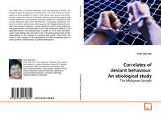 Обложка Correlates of deviant behaviour: An etiological study