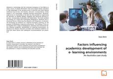 Copertina di Factors influencing academics development of e-
learning environments
