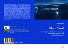 Borítókép a  What Is Privacy? - hoz