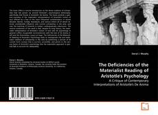 Capa do livro de The Deficiencies of the Materialist Reading of
Aristotle's Psychology 