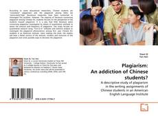 Buchcover von Plagiarism: An addiction of Chinese students?