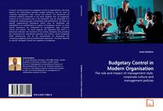 Portada del libro de Budgetary Control in Modern Organisation