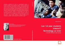 Couverture de Can 1st year students interact? Technology as lever