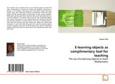 Buchcover von E-learning objects as complimentary tool for teaching