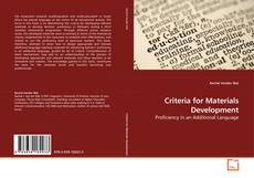 Обложка Criteria for Materials Development