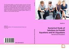 Обложка Numerical Study of Solutions to Prandtl Equations
and N-S Equations