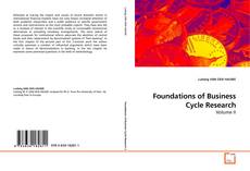 Couverture de Foundations of Business Cycle Research