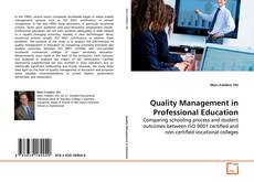 Couverture de Quality Management in Professional Education