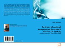 Buchcover von Positions of national European parties toward CFSP in XXI century