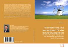 Buchcover von Die Bedeutung von Innovationen für das Umweltmanagement