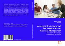 Couverture de Assessment framework of learning for Human Resource Management
