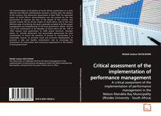 Copertina di Critical assessment of the implementation of performance management