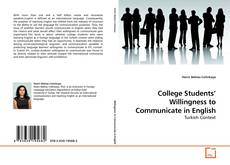 Capa do livro de College Students’ Willingness to Communicate in English 