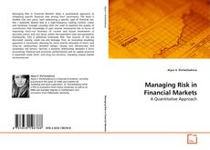 Portada del libro de Managing Risk in Financial Markets