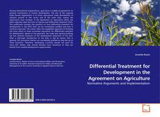 Differential Treatment for Development in the Agreement on Agriculture kitap kapağı